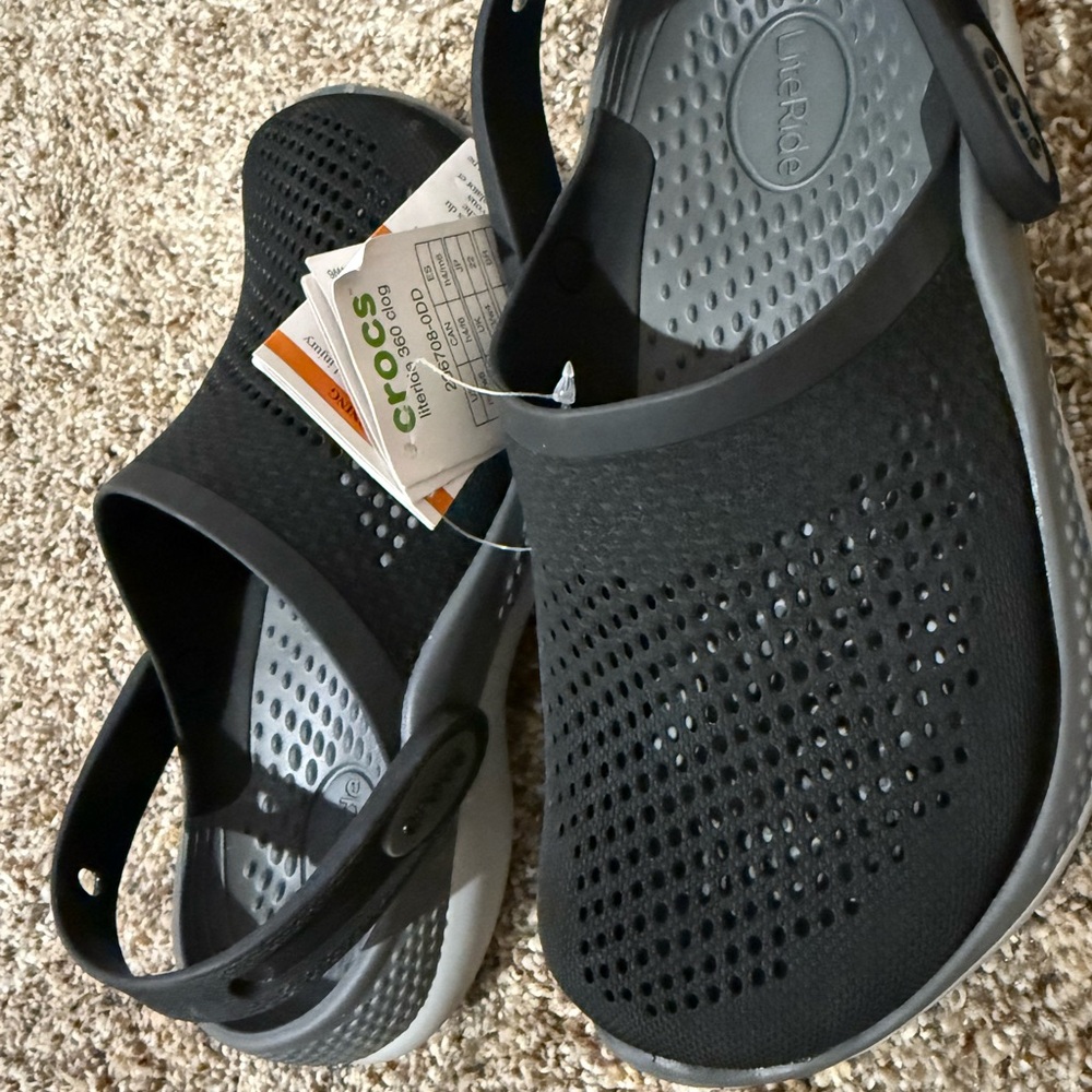 LiteRide CROCS Black & Gray W6 M4